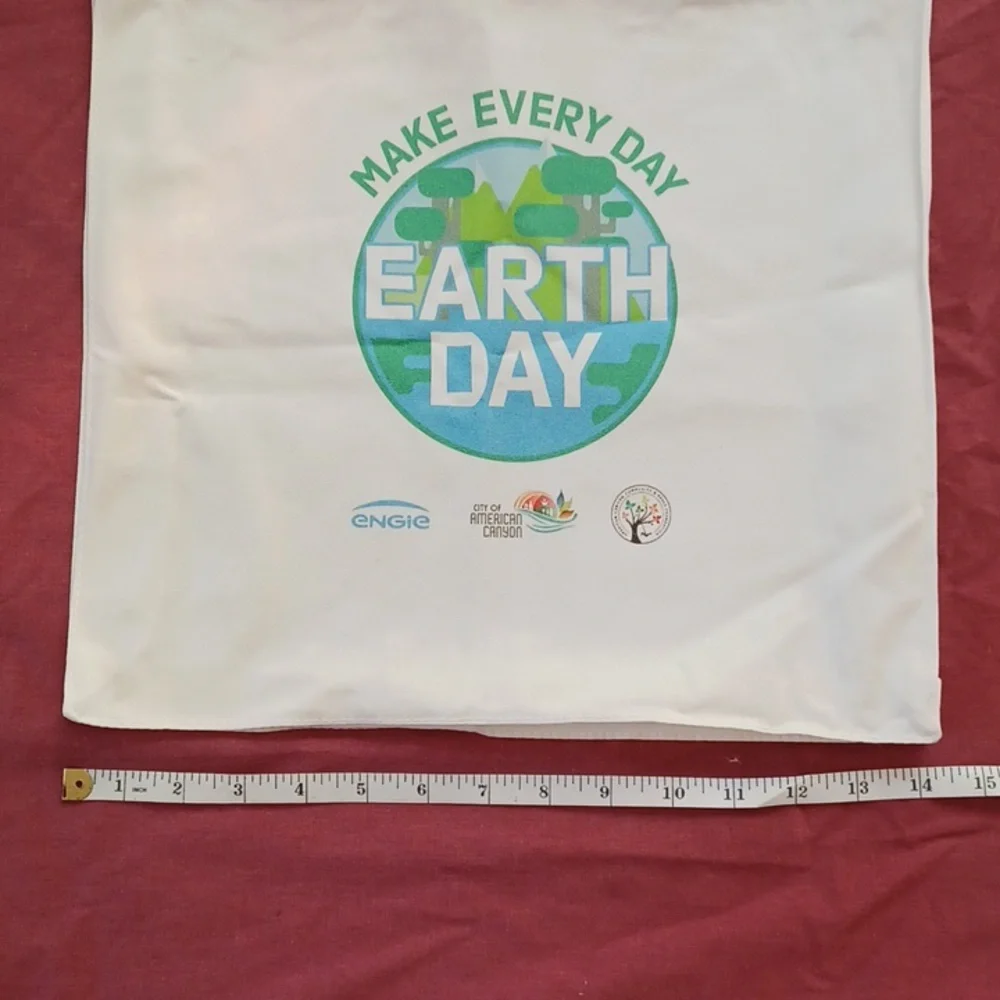 3/$25 SALE New Tote Bag Cotton Canvas Earth Day City of American Canyon, Cream
